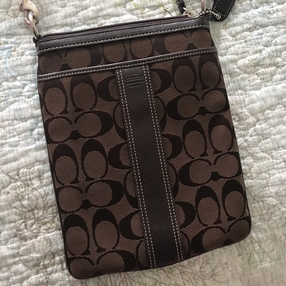 Chocolate brown COACH crossbody bag